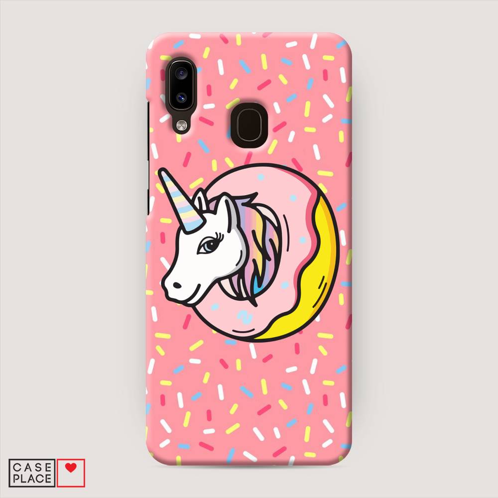 

Пластиковый чехол "Единорог в пончике" на Samsung Galaxy A20, 27620-1