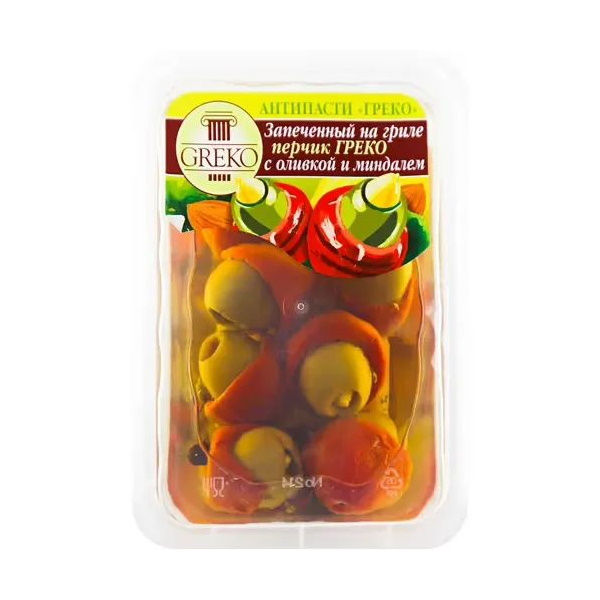 

Перец Greko запеченный на гриле с оливкой и миндалем 240 г