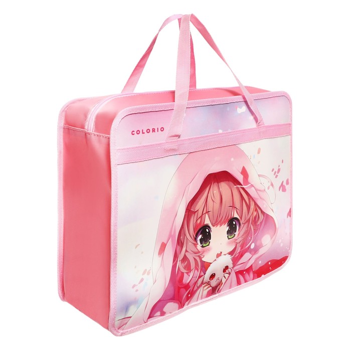 

Папка с ручками Colorio Аниме А4, 330х260х120мм, ручки-текстиль