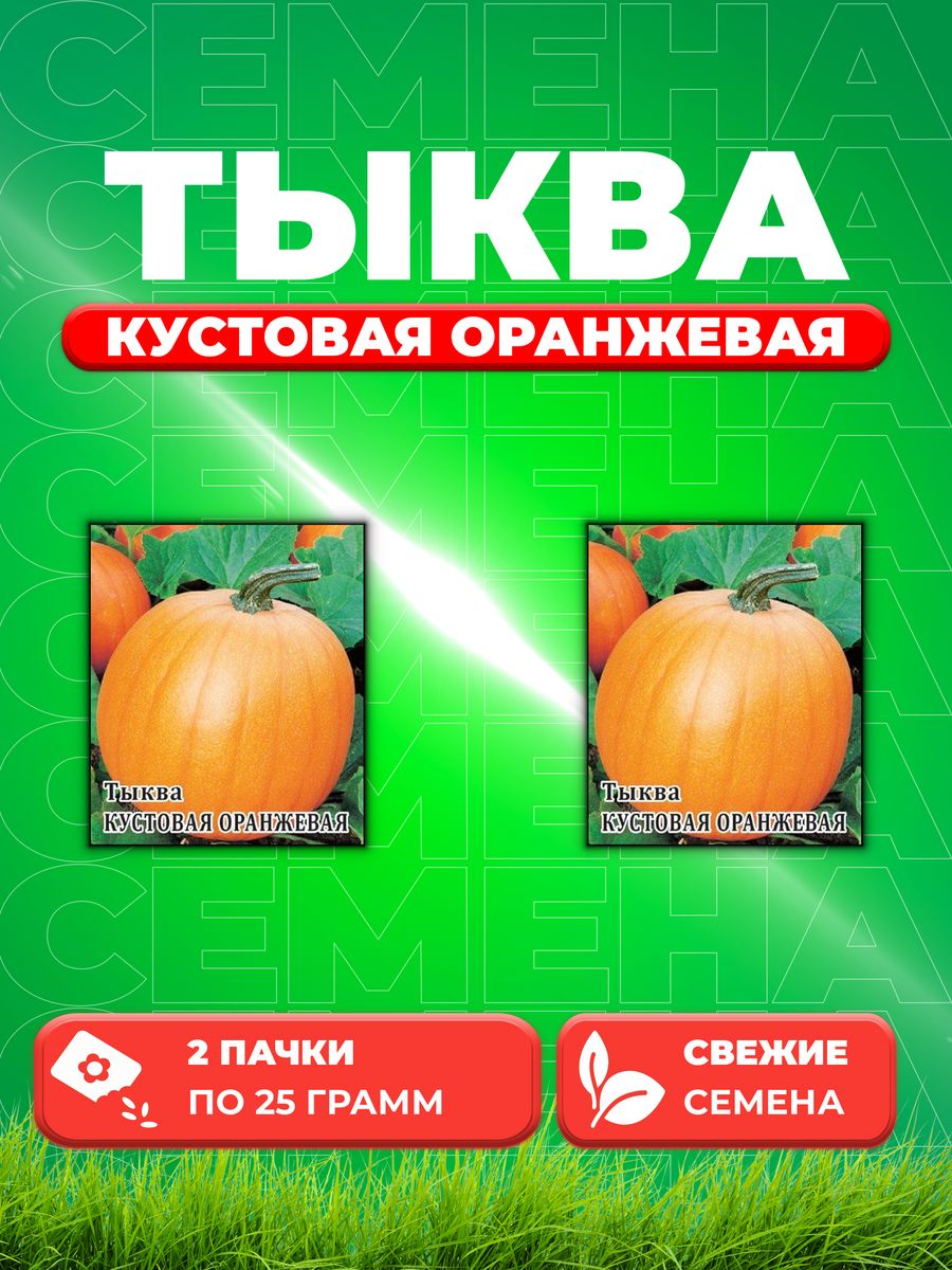 Семена Тыква Кустовая оранжевая, 25г, Гавриш, 2уп