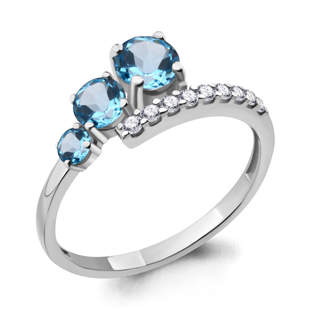 

Кольцо из серебра с топазом р.  Aquamarine 6928705А_925_р, 6928705А_925_р