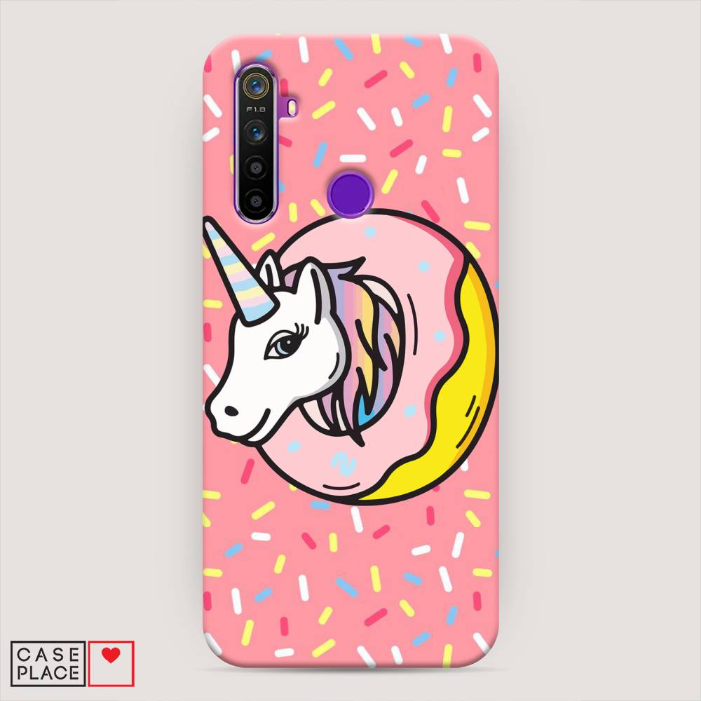 

Пластиковый чехол "Единорог в пончике" на Realme 5, 251520-1