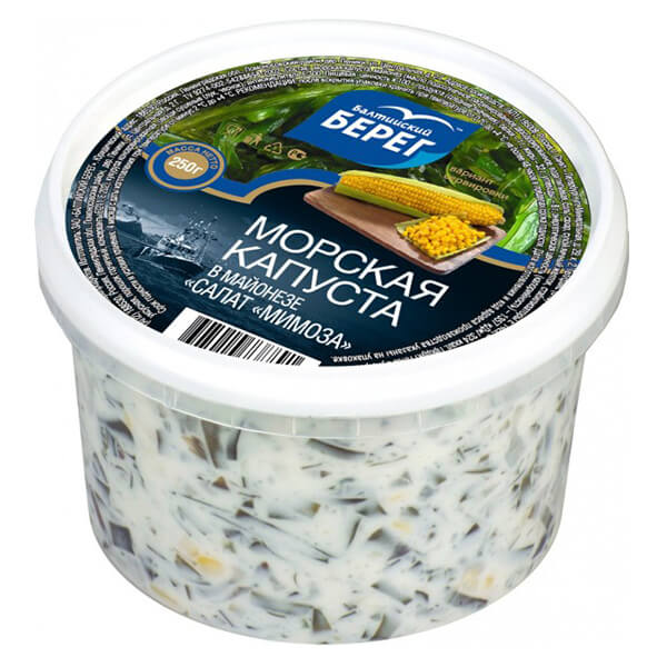 

Салат Балтийский Берег Мимоза из морской капусты 250 г