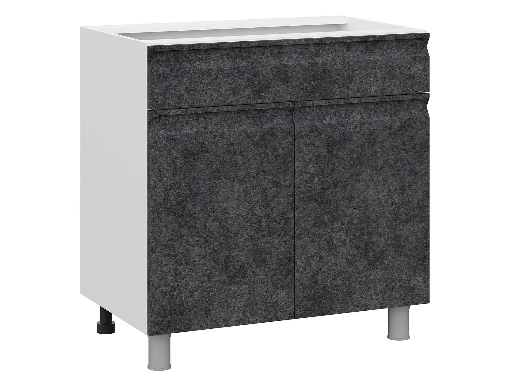 

Стол СВ-Мебель Вельвет Белый / Бетон графит 800 мм, Серый;белый