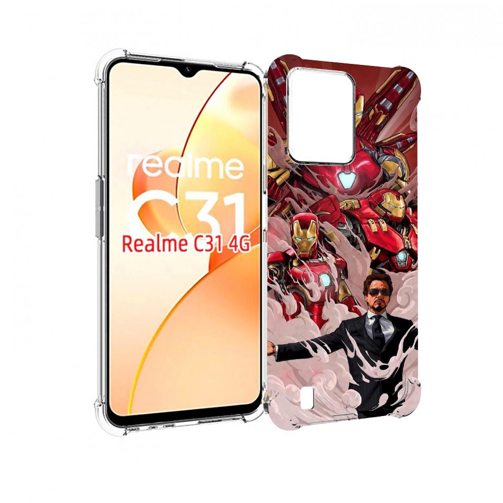 

Чехол MyPads Тони-Старк-и-костюмы для OPPO Realme C31, Прозрачный, Tocco