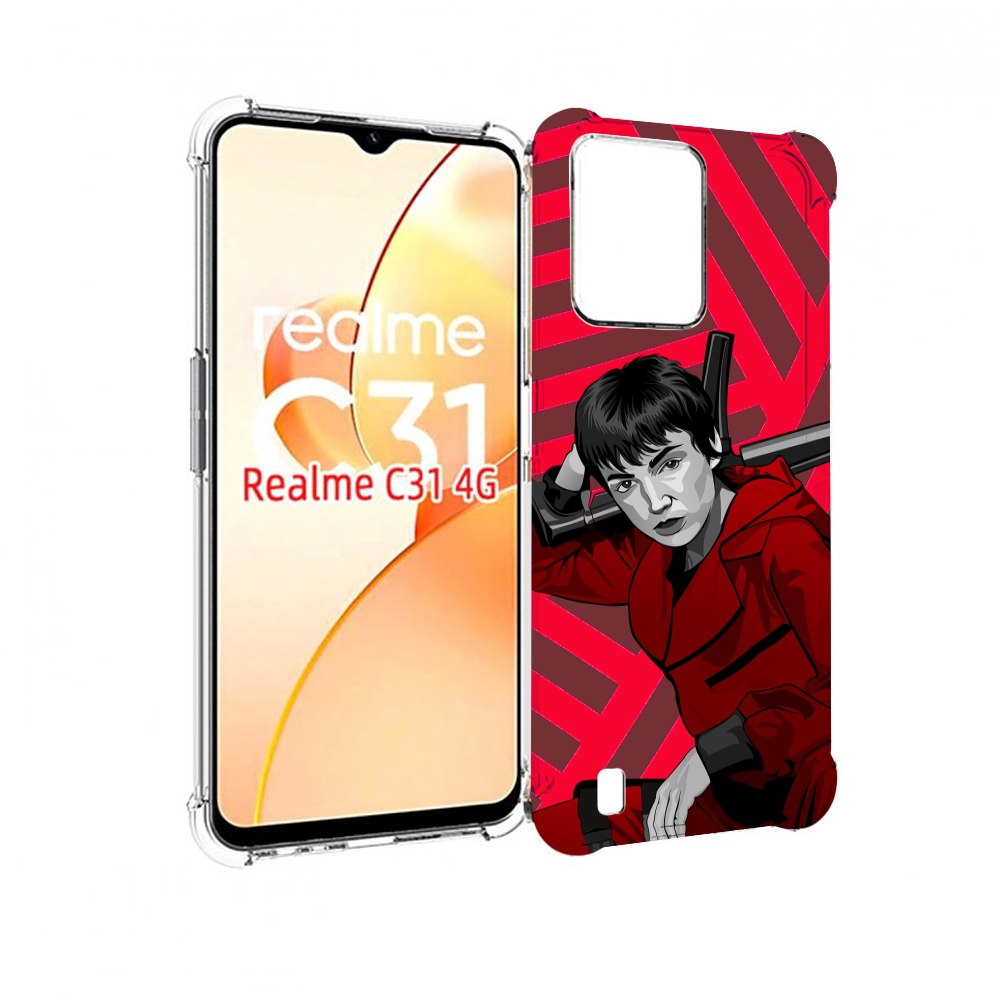 

Чехол MyPads Токио-бумажный-дом для OPPO Realme C31, Прозрачный, Tocco