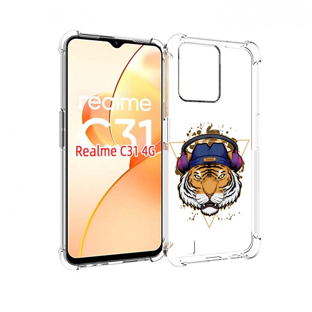 

Чехол MyPads Тигр-Свэг для OPPO Realme C31, Прозрачный, Tocco