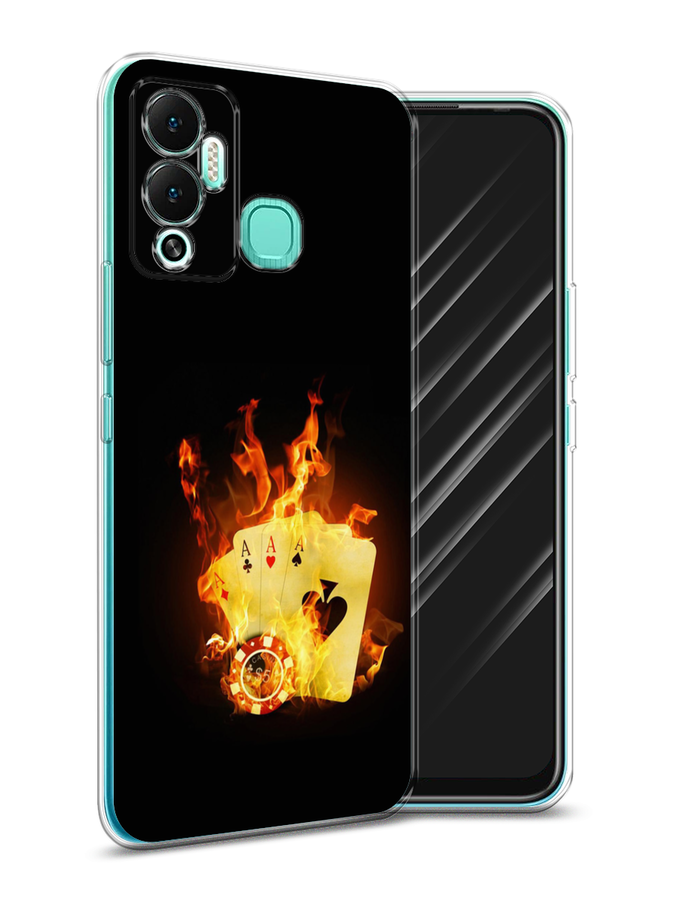 

Чехол Awog на Infinix Hot 12 Play "Горящие карты", Разноцветный, 3101750-9