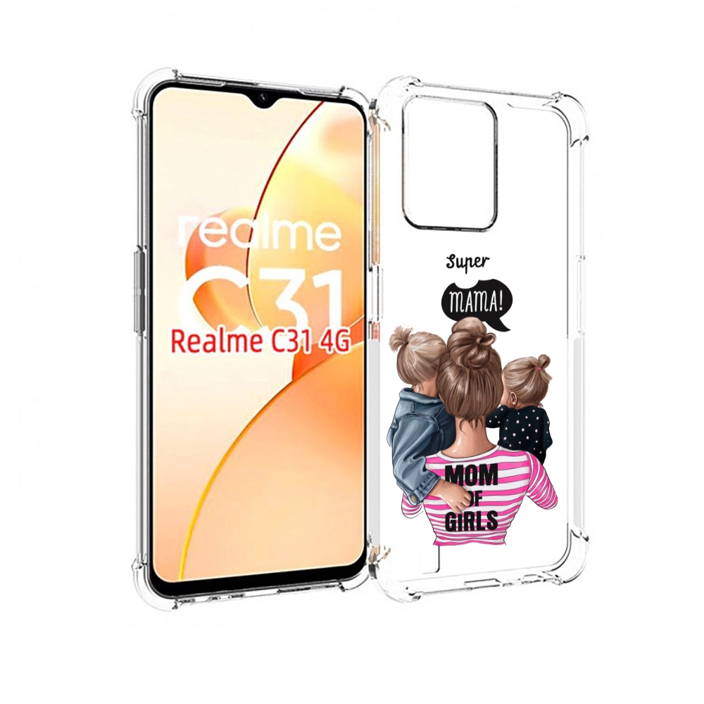 

Чехол MyPads Супер-мама-2 женский для OPPO Realme C31, Прозрачный, Tocco