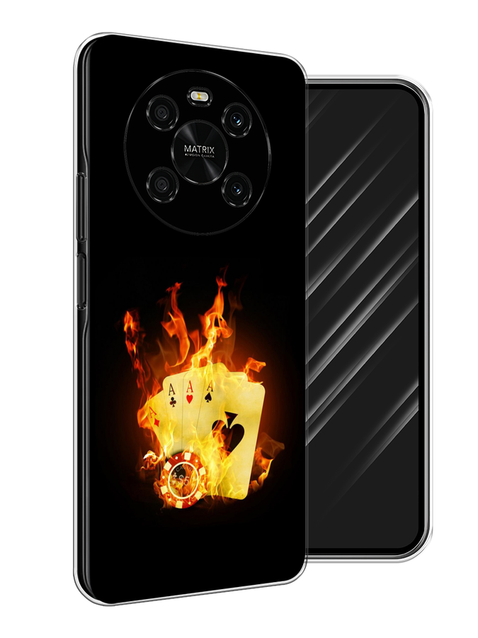 

Чехол Awog на Honor X9 4G/Magic4 Lite 4G "Горящие карты", Разноцветный, 6108150-9