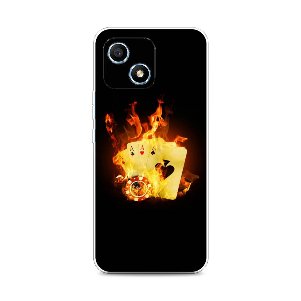 фото Силиконовый чехол "горящие карты" на honor play 30 awog