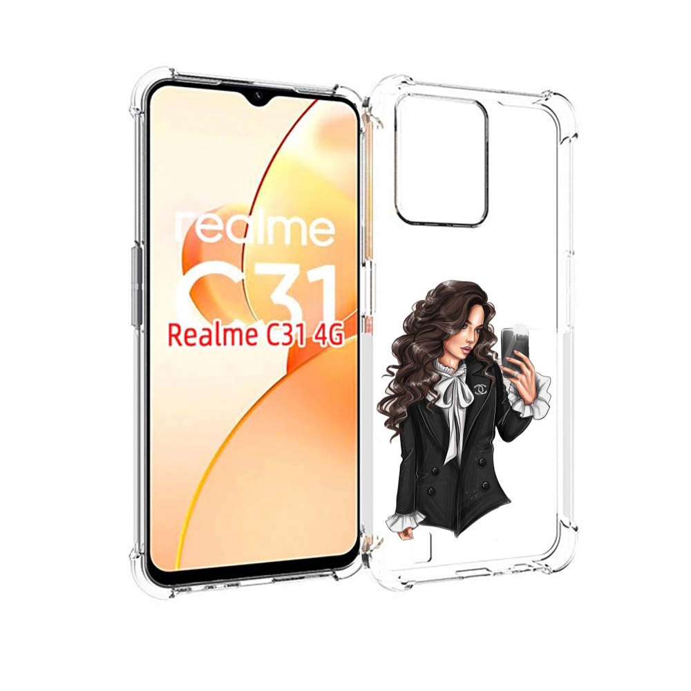 

Чехол MyPads Стильная-девушка для OPPO Realme C31, Прозрачный, Tocco