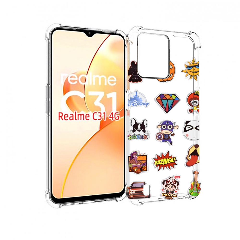 

Чехол MyPads Стикеры-2 для OPPO Realme C31, Прозрачный, Tocco
