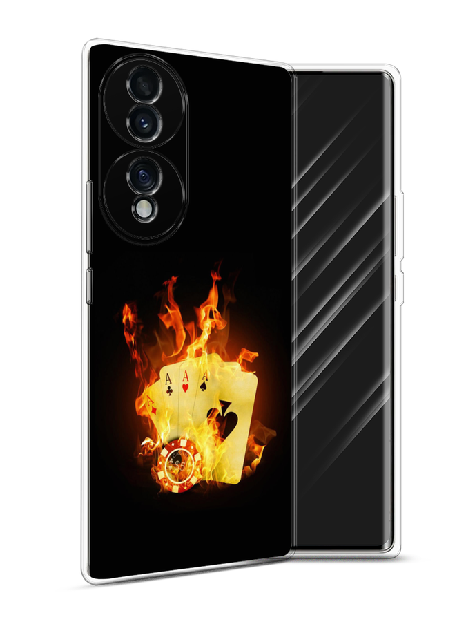 

Чехол Awog на Honor 70 "Горящие карты", Разноцветный, 6108250-9