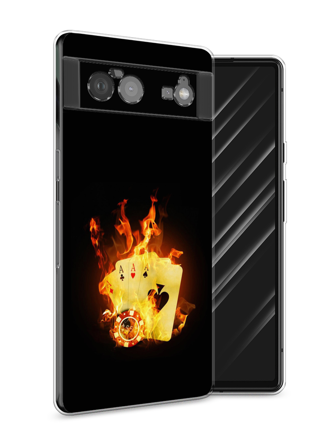 

Чехол Awog на Google Pixel 6 "Горящие карты", Разноцветный, 270850-9
