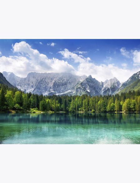 

Алмазная мозаика без подрамника Горы, лес, озеро, 70x50 см, 50 цветов, 61160, РА-156
