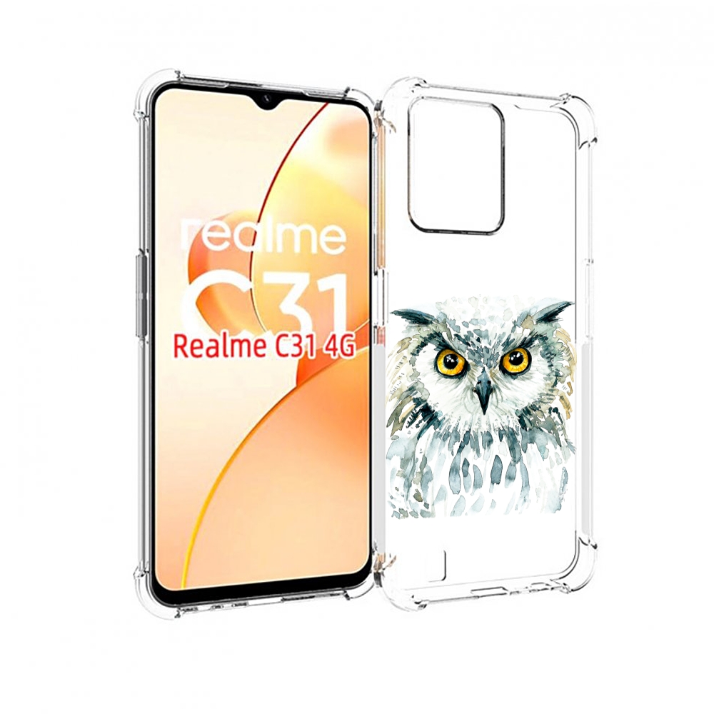 

Чехол MyPads Серьезная сова для OPPO Realme C31, Прозрачный, Tocco