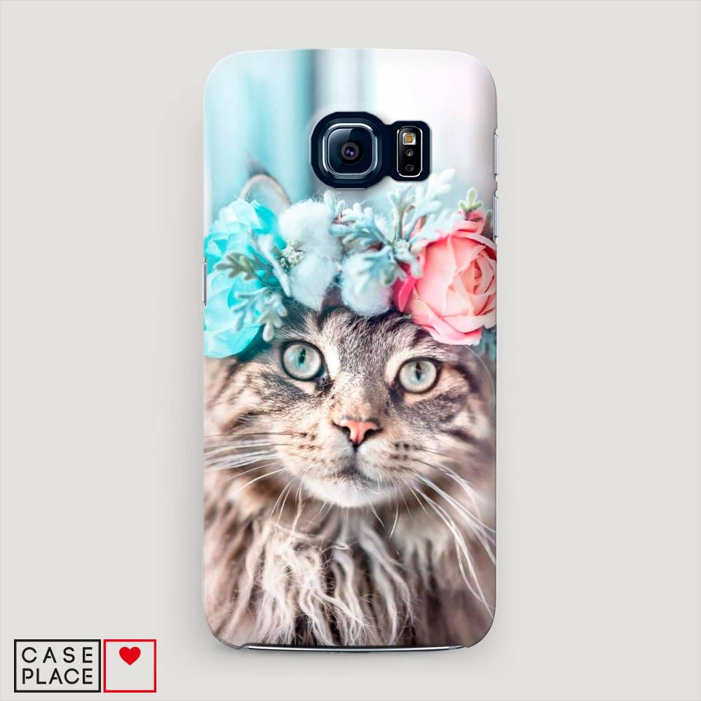 

Чехол Awog "Кот в венке" для Samsung Galaxy S6 edge, 24420-1