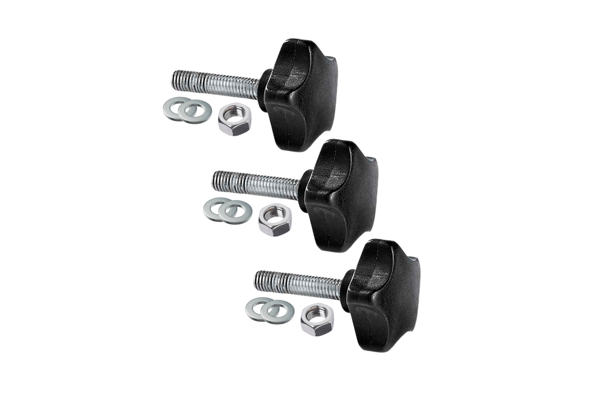 

Комплект креплений Mobicent M8х50: 3 винта M8x50, 3 гайки и 6 шайб, Черный, M8х50