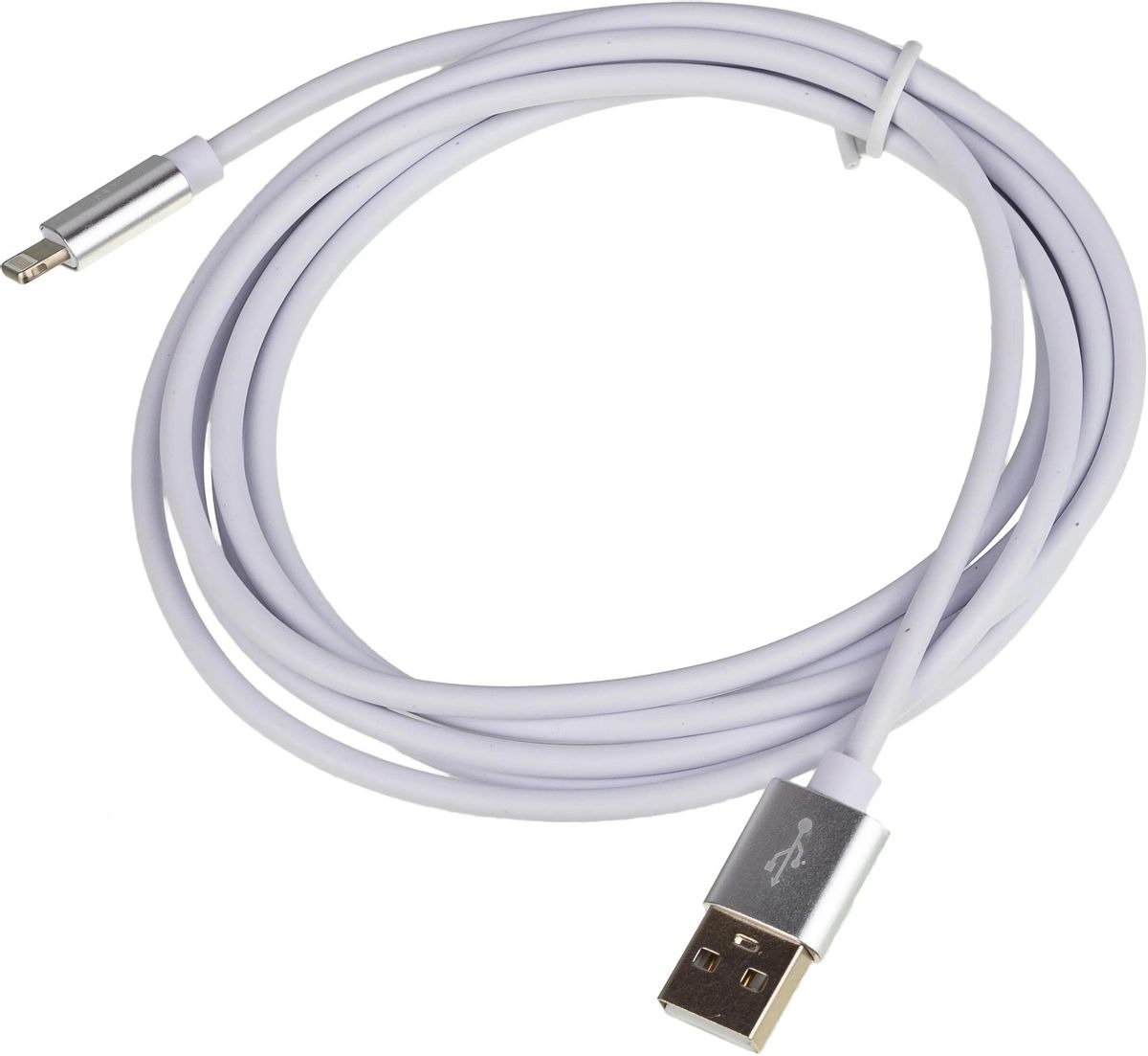 Кабель  Lightning m -  USB m,  2м,  2.4A,  белый