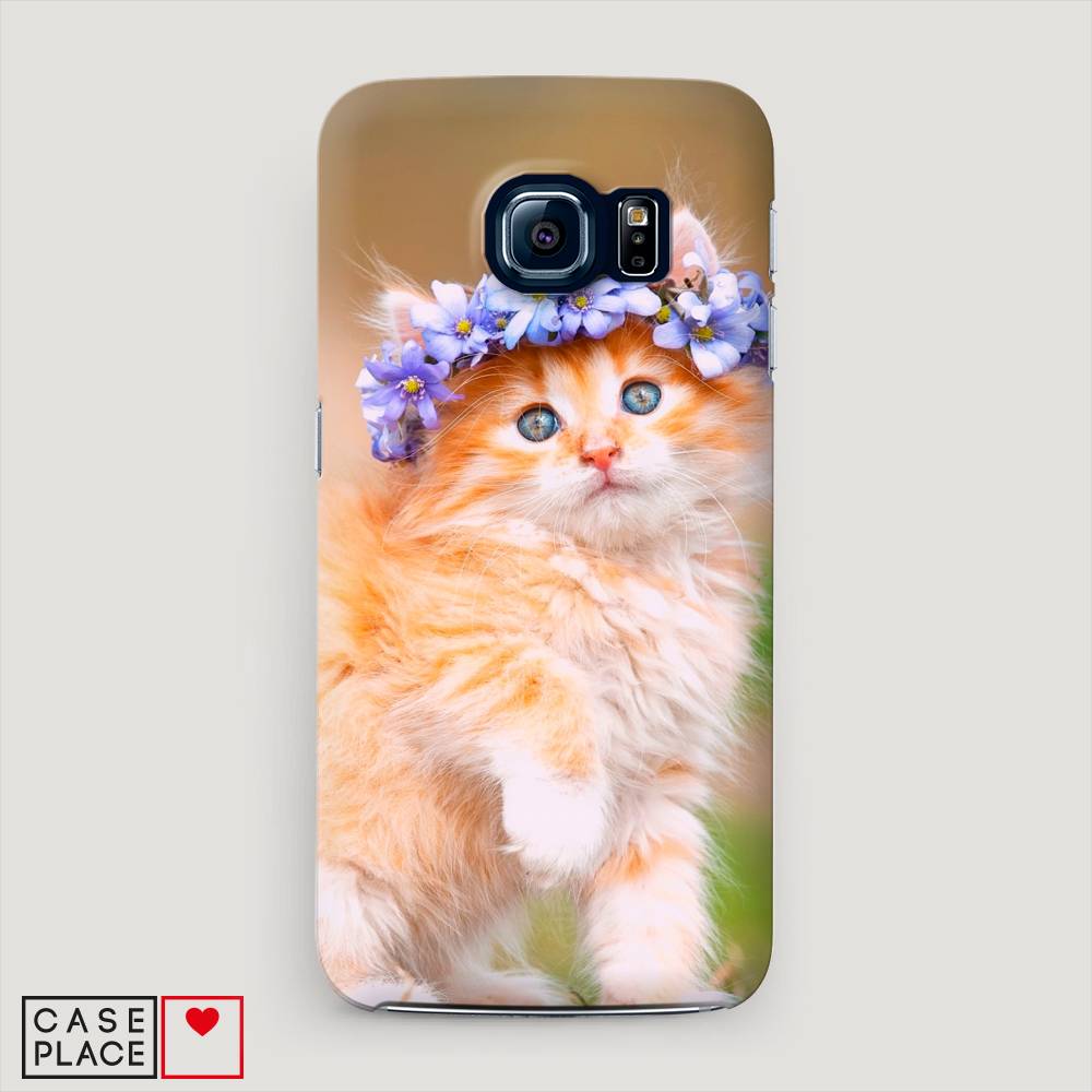

Чехол Awog "Рыжий кот в венке" для Samsung Galaxy S6 edge, 24420-1