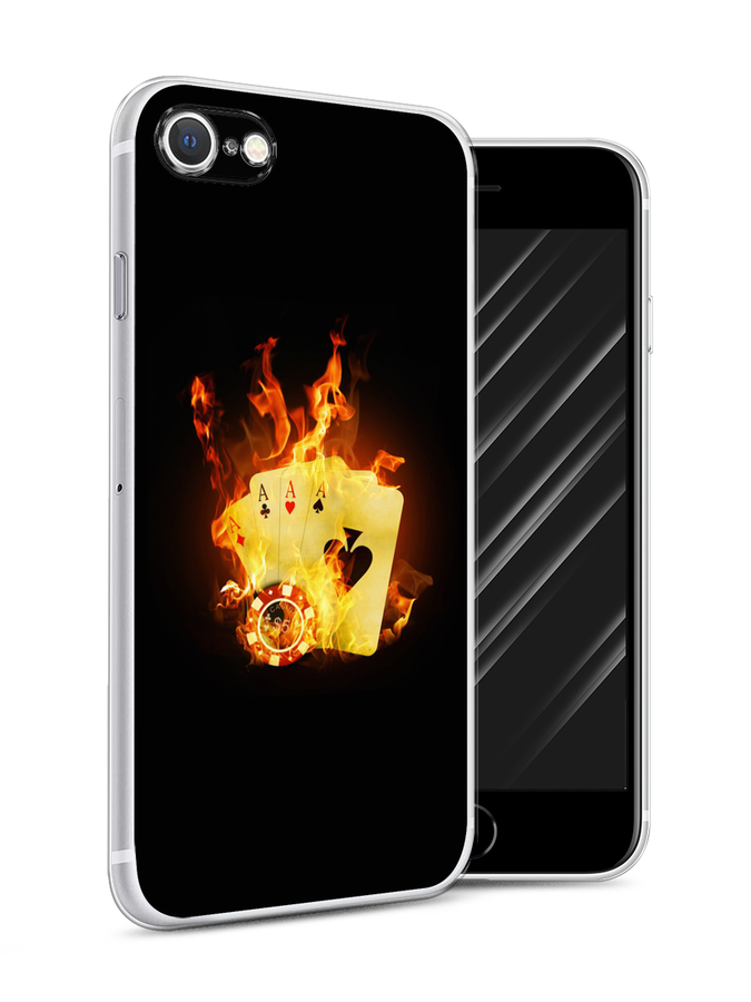 

Чехол Awog на Apple iPhone 7 / Айфон 7 "Горящие карты", Разноцветный, 10650-1