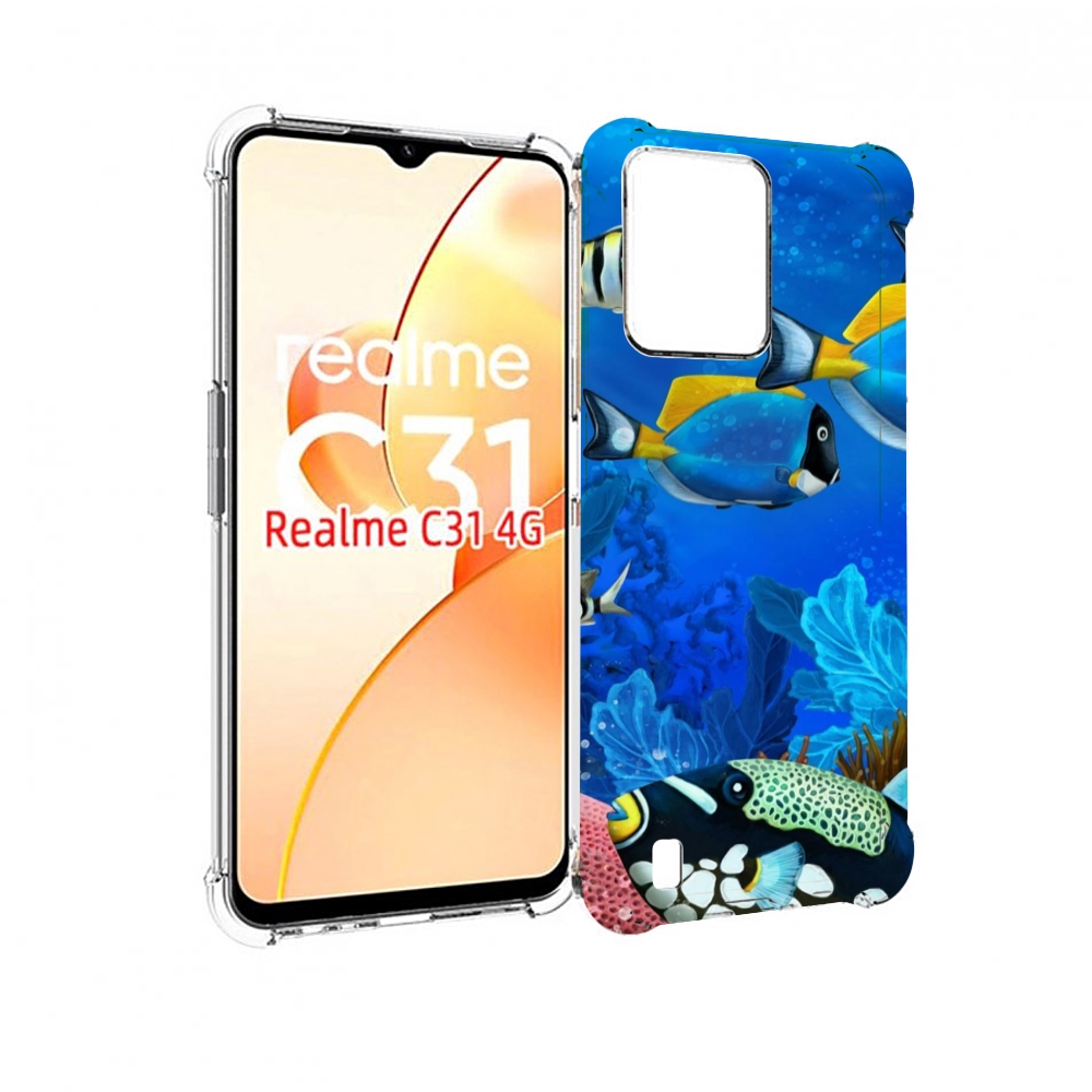 

Чехол MyPads Рыбки для OPPO Realme C31, Прозрачный, Tocco