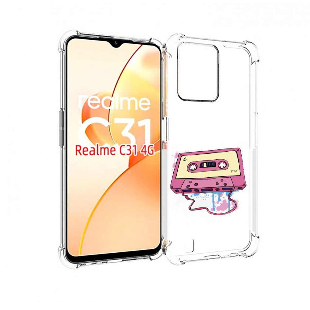 фото Чехол mypads розовая кассета для oppo realme c31