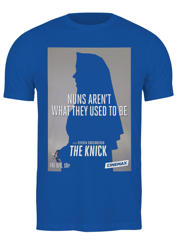 

Футболка мужская Printio The knick синяя 3XL, Синий, The knick