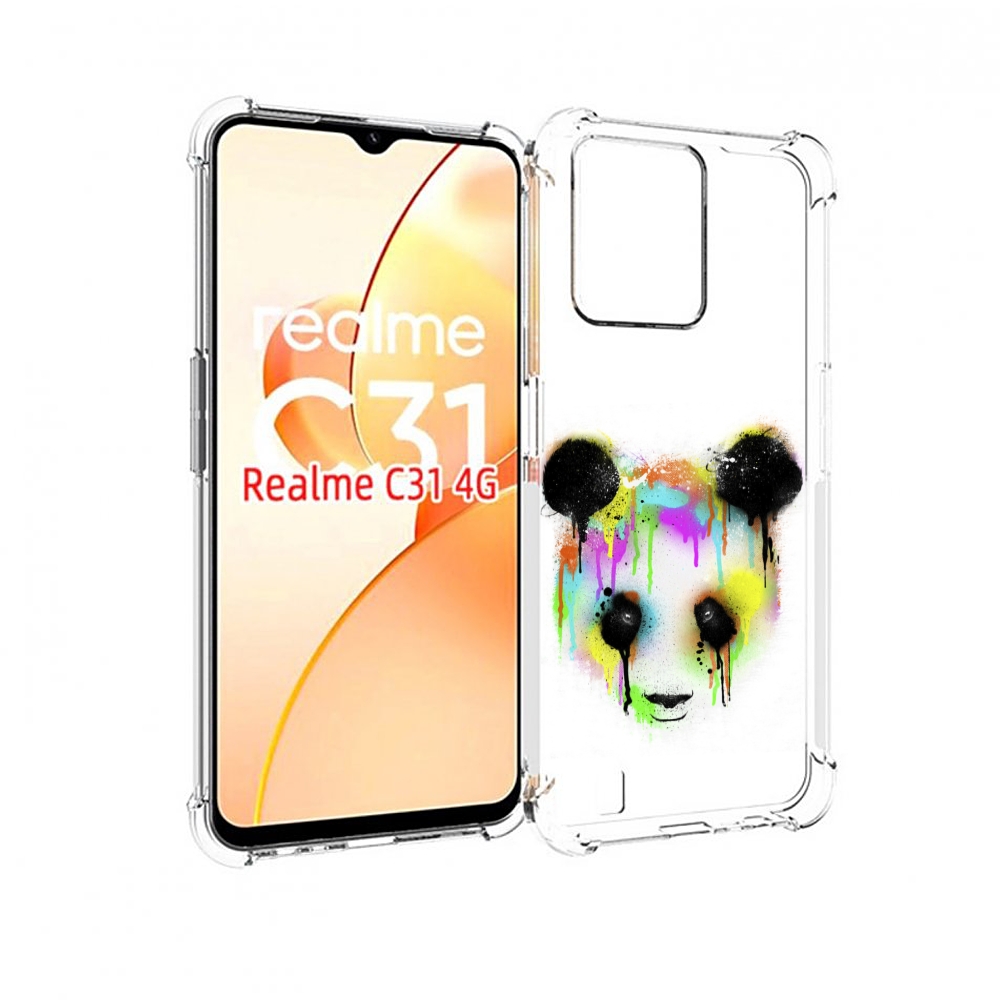 

Чехол MyPads Радужная панда для OPPO Realme C31, Прозрачный, Tocco