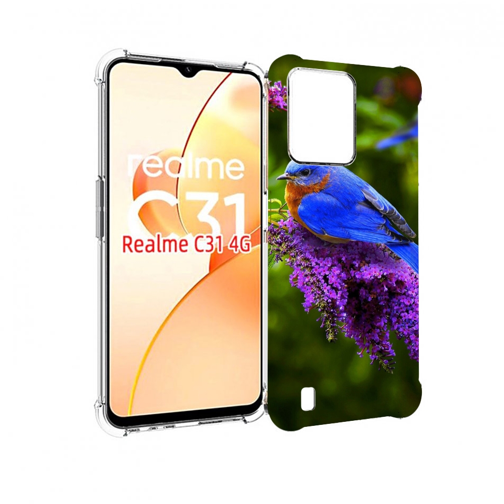 

Чехол MyPads Птица-сиреневая для OPPO Realme C31, Прозрачный, Tocco