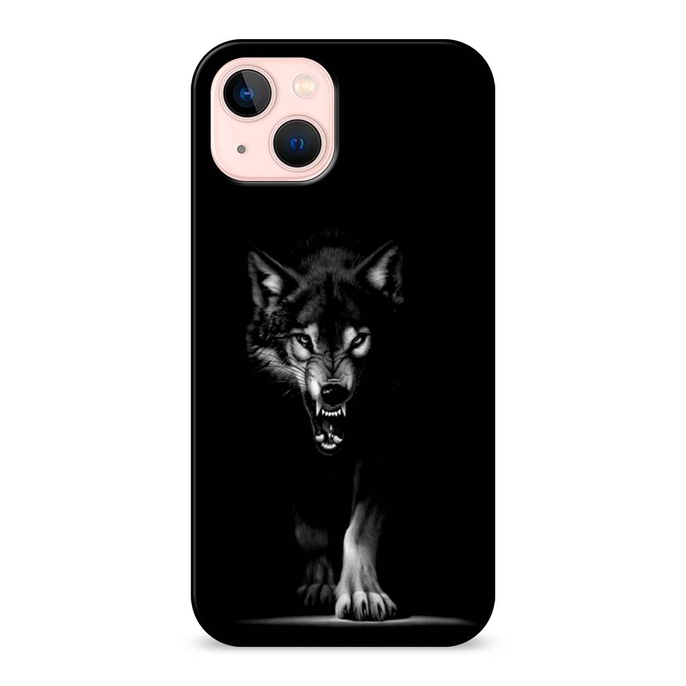 

Пластиковый чехол "Волк выходит из ночи" на Apple iPhone 13, 14220-1