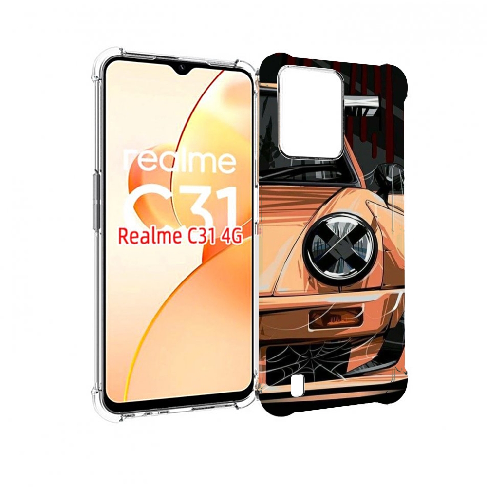 

Чехол MyPads Порш мужской для OPPO Realme C31, Прозрачный, Tocco