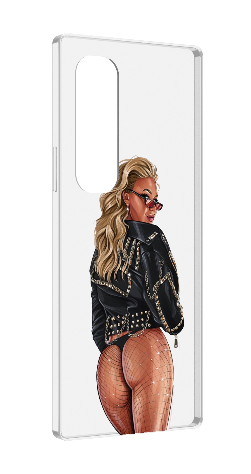 Чехол MyPads девушка в чулках полуголая женский для Samsung Galaxy Z Fold 4 (SM-F936)