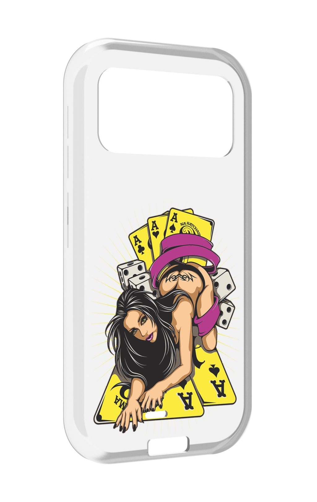 

Чехол MyPads нарисованная девушка с игровыми картами для Oukitel F150 H2022, Прозрачный, Tocco