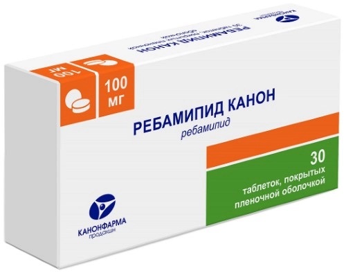 Ребамипид Канон, таблетки, покрытые пленочной оболочкой 100 мг, 30 шт.