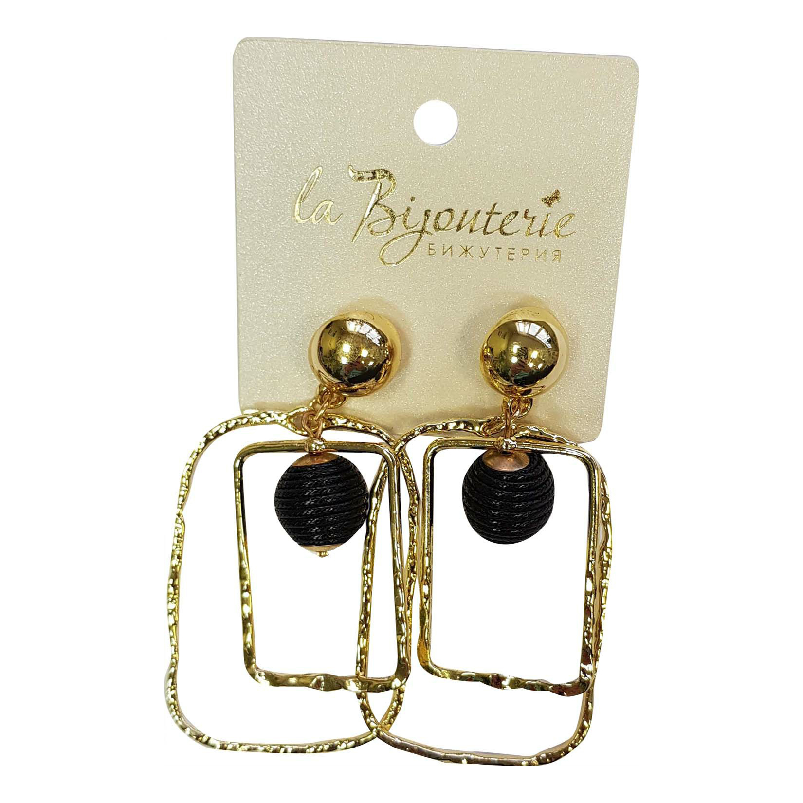 

Серьги из бижутерного сплава с пластиком La Bijouterie 4300915, 4300915