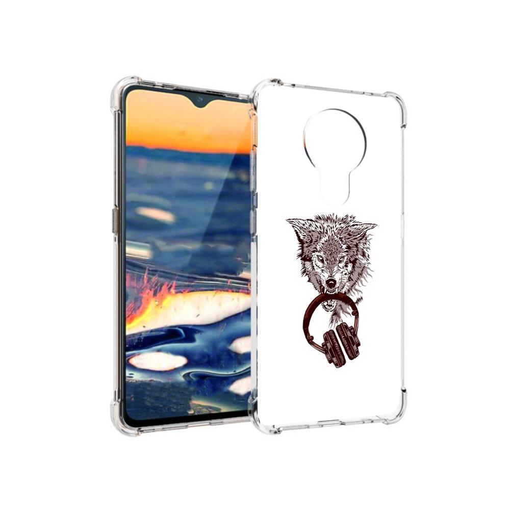 

Чехол MyPads Tocco для Nokia 5.3 дикий волк (PT227052.106.325), Прозрачный, Tocco
