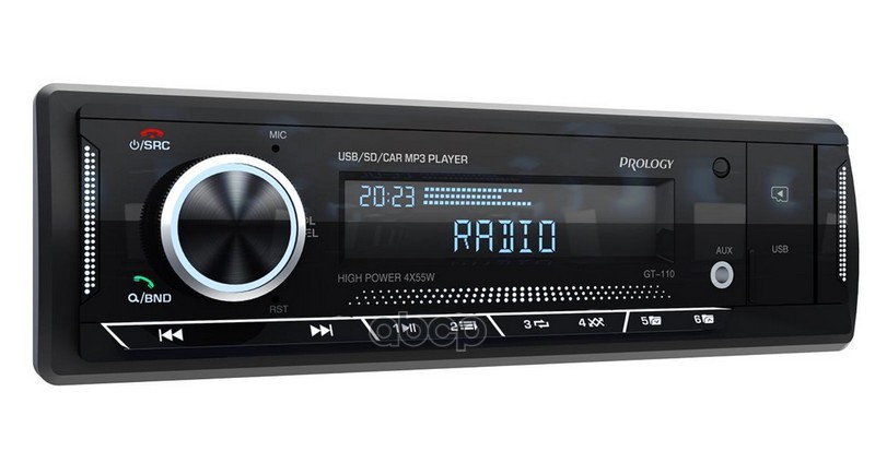 PROLOGY Автомагнитола PROLOGY GT-110 ,1 DIN ,FM SDUSB ,Bluetooth GT-110