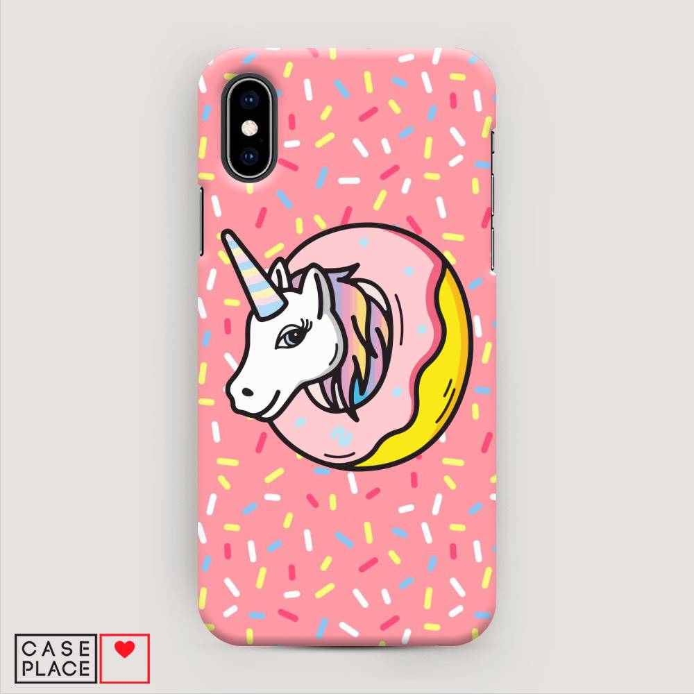 

Пластиковый чехол "Единорог в пончике" на Apple iPhone X (10), 11020-1