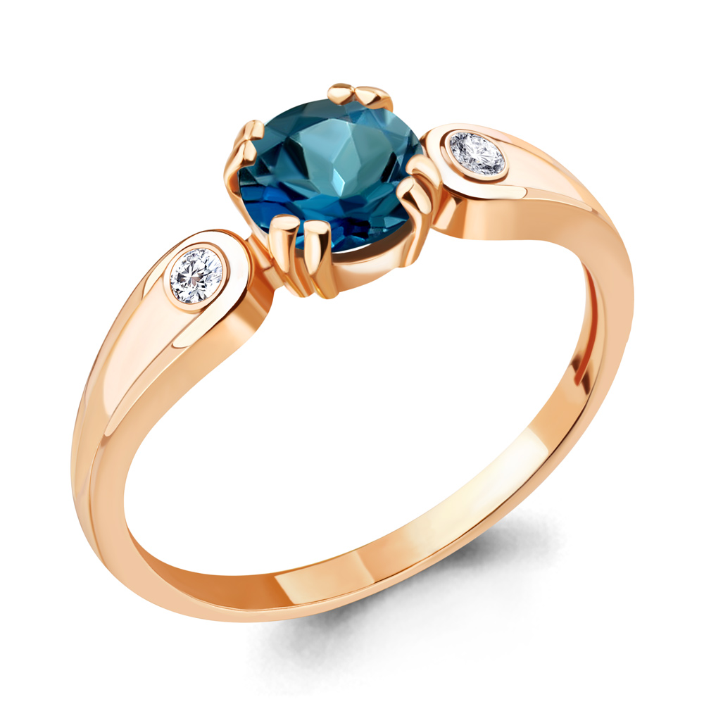 

Кольцо из серебра с топазом р.  Aquamarine 6927708А_925_з, 6927708А_925_з