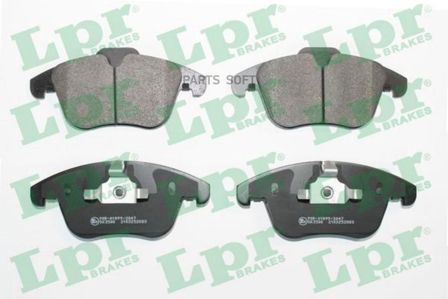 

Колодки тормозные Lpr дисковые 05P2083, 05P2083