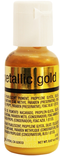 

Краска сияющая Золотая Metallic Gold Chefmaster, 18 гр.