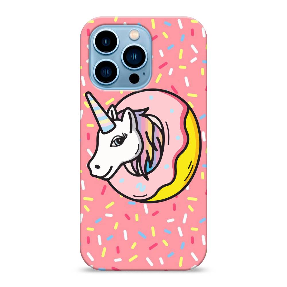 

Пластиковый чехол "Единорог в пончике" на Apple iPhone 13 Pro, 14320-1