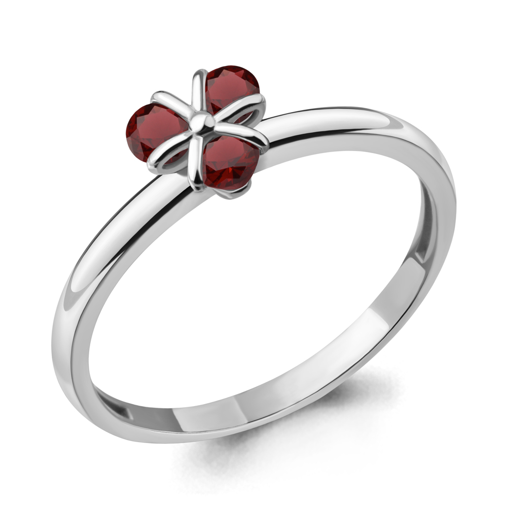 

Кольцо из серебра с гранатом р.  Aquamarine 6925303_925_р, 6925303_925_р