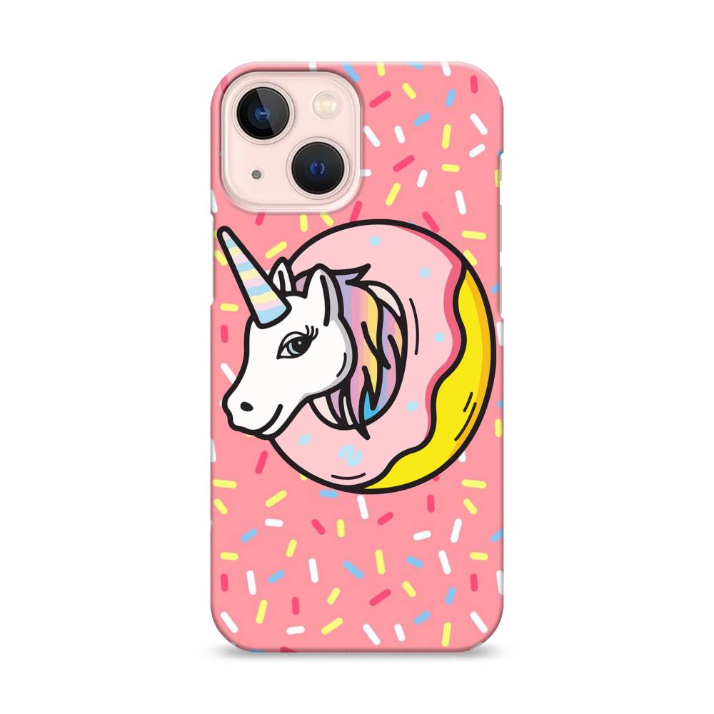 

Пластиковый чехол "Единорог в пончике" на Apple iPhone 13 mini, 14120-1