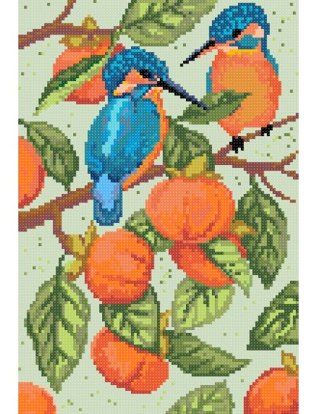 

Алмазная мозаика на подрамнике Птицы и фрукты, 40x30 см, 59825, ПРА-145