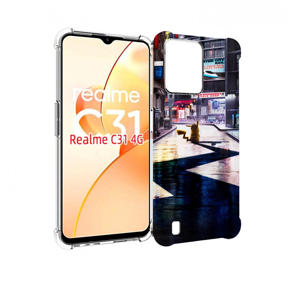 

Чехол MyPads Пикачу-в-городе для OPPO Realme C31, Прозрачный, Tocco