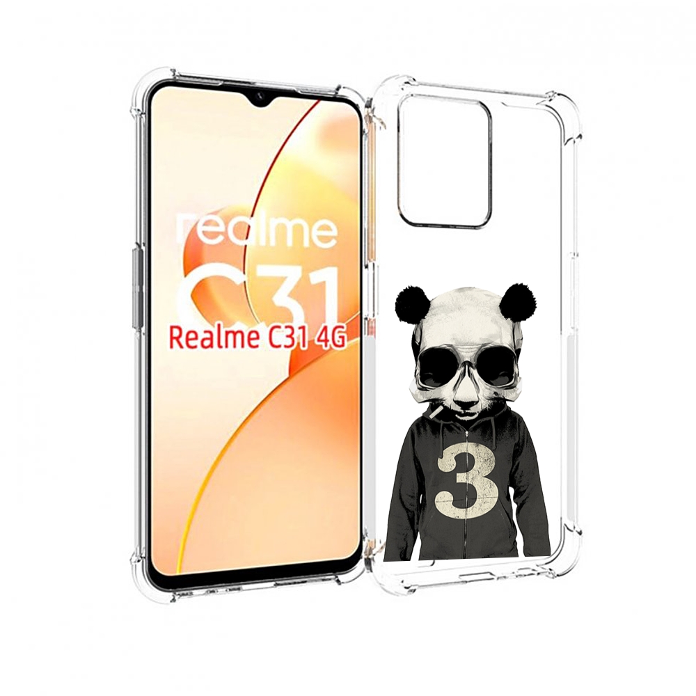 

Чехол MyPads Панда-в-костюме для OPPO Realme C31, Прозрачный, Tocco