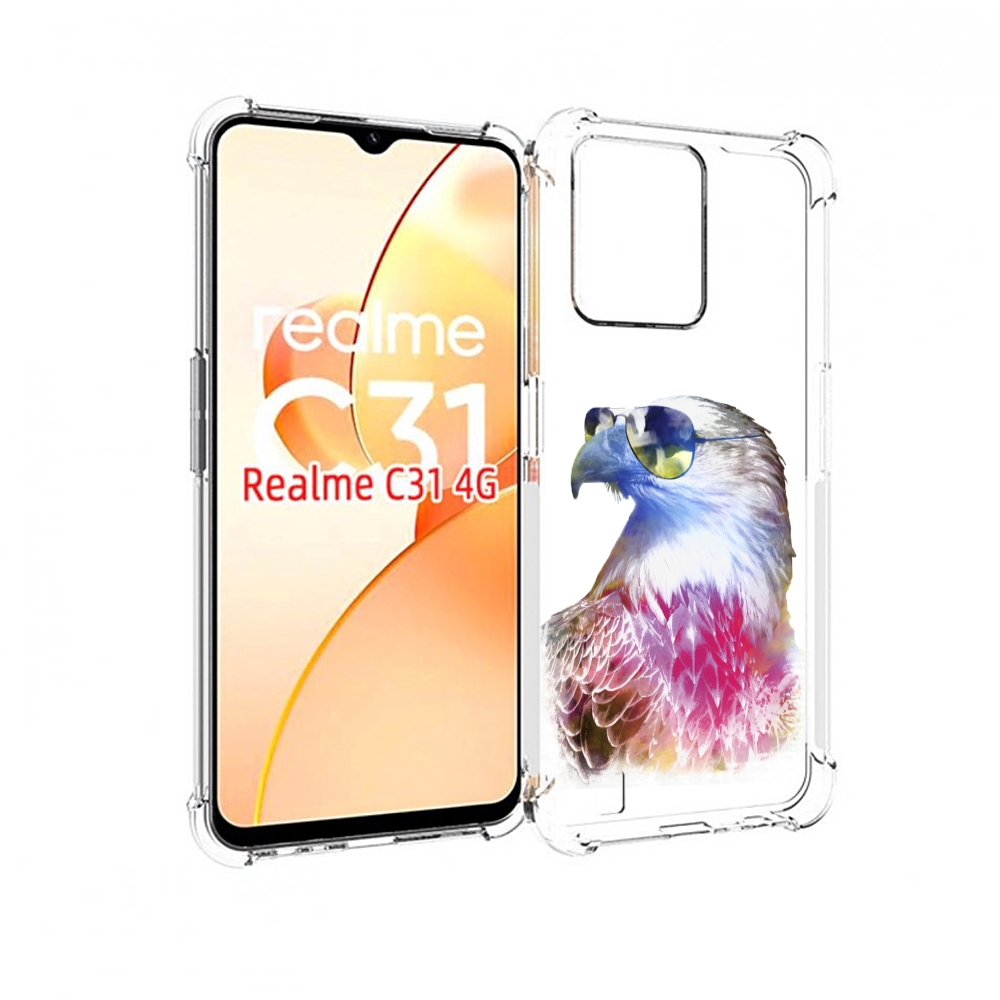

Чехол MyPads Орел в очках для OPPO Realme C31, Прозрачный, Tocco